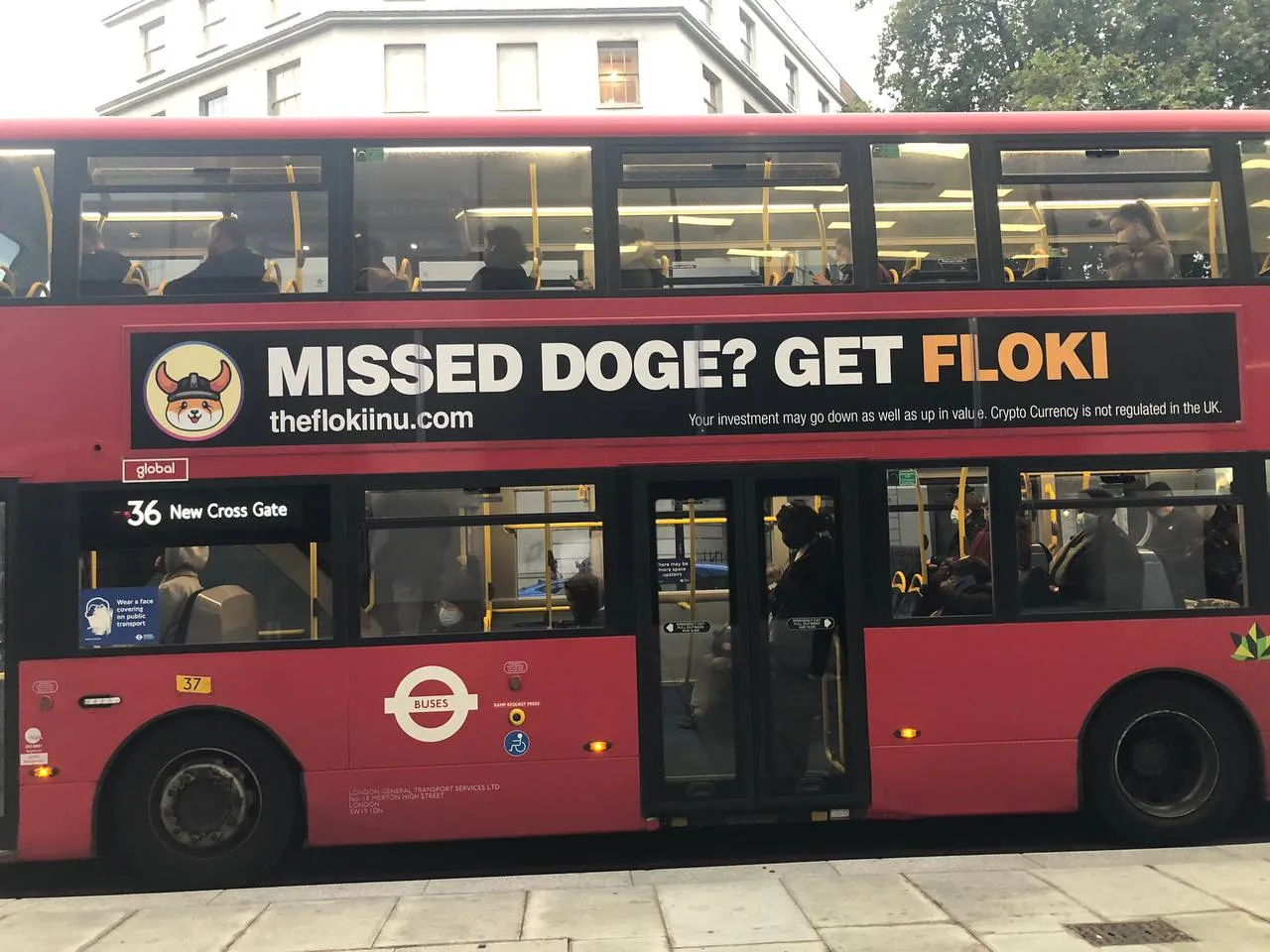 A BOMES ad on a London bus.